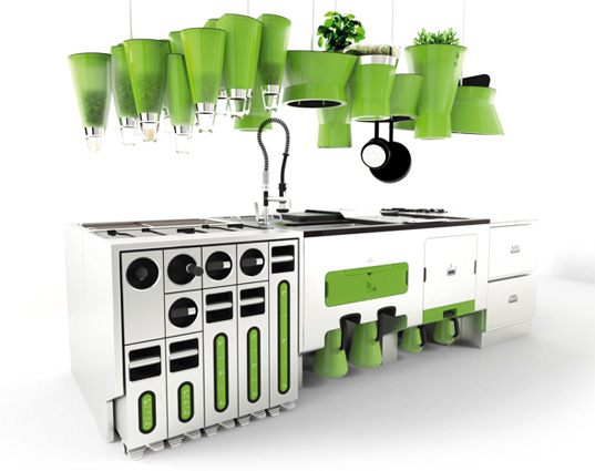 Зеленая кухня в дизайне помещений