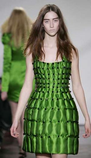 Зеленое платье-куртка